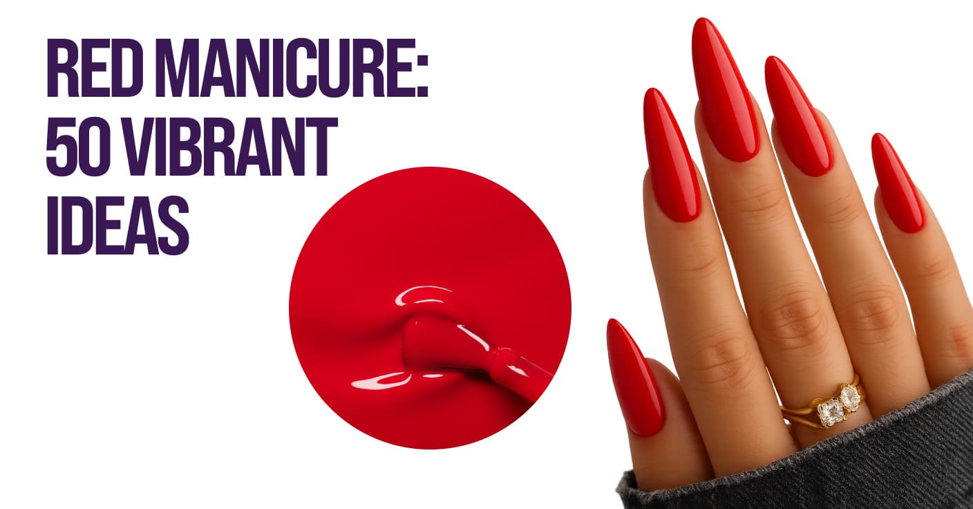 red nail manicure