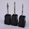 Фреза для маникюра TUFI profi PREMIUM алмазная конус полусферический конец 197 025R 2,5 мм красная насечка - Фото №2