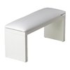 Подлокотник ECOSTAND Wood белый на белых ножках 320х160х110 мм - Фото №1