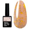 Baza hybrydowa NAILSOFTHEDAY Potal № 12 brzoskwinia ze złotem płatkowym 10 ml - Фото №1
