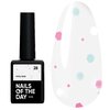 Baza hybrydowa NAILSOFTHEDAY Potal № 28 mleczny z wielobarwnym potalem 10 ml - Фото №1