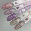 Baza hybrydowa Siller Potal kolorówa №5 różowo-mleczny z wielokolorowym potalem 8 ml - Фото №3