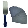 PODO TUFI profi PREMIUM metallic pedicure base file with silicone handle with changeable files 80/180 grit (0300685) - Фото №1
