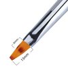 Ombre brush for nail design Glam Line black with rhinestones 6/13mm - Фото №6