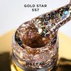 Гель-лак MAKEAR Diamond S57 прозрачный с золотистыми блестками 8 мл - Фото №2