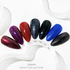 Lakier hybrydowy GA&MA Night collection №186 Stone dragon czarny z brokatem 10 ml (7702273) - Фото №3