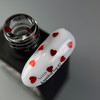 Топ NAILSOFTHEDAY Kupidon top 02 с бордовыми сердечками без липкого слоя 10 мл - Фото №2