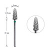 Manicure cutter TUFI profi Flame H0615P-C carbide green - Фото №1