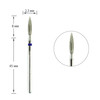 Diamond manicure cutter TUFI profi Flame 243 023LB diameter 2.3 mm blue - Фото №1