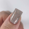 Lakier hybrydowy DARK Flash 14 beżowo-srebrny 10 ml - Фото №2