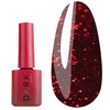 Gel polish DARK New collection 112 burgundy with red glitter 6 ml - Фото №1