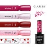 Lakier hybrydowy Claresa LA LA LOVE 4 czerwony z brokatem 5 g - Фото №4