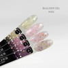 Гель для наращивания Crystal Builder Gel KISS 2 розовый с светло-розовыми сердечками 15 мл - Фото №2