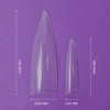 Żelowe tipsy TUFI profi Half Cover Soft Gel Tips Stiletto Przezroczysty 240 szt (0326343) - Фото №3