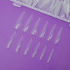 Żelowe tipsy TUFI profi Half Cover Soft Gel Tips Stiletto Przezroczysty 240 szt (0326343) - Фото №4