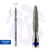 Manicure cutter TUFI profi Diamond Flame rounded blunt 10 mm × 2.3 mm Blue Notch (0328410) - Фото №2