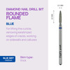 Manicure cutter TUFI profi Diamond Flame rounded blunt 10 mm × 2.3 mm Blue Notch (0328410) - Фото №4