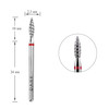 Frez diamentowy DARK czerwony tornado 2,3x10 mm - Фото №1