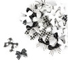Ozdoby do paznokci Molly Nails kokardki biało czarne 30 szt - Фото №3