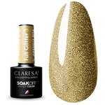 Лак для ногтей Claresa Hybrid FULL GLITTER 3 блестящее золото, 5г