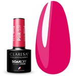 Лак для ногтей Claresa Hybrid PINK 531 светло-вишневый, 5г