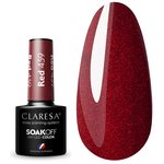 Claresa RED 439 бордовый гибридный лак с блеском, 5г