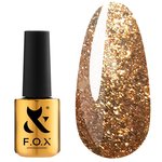 Gel polish FOX Brilliance №05 - copper gold with sparkles, 7 ml
