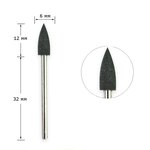 Silicone polisher TUFI profi shapr cone, medium grade, black (404V)