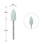 Silicone polisher TUFI profi sharp cone, medium grade, gray (408W)