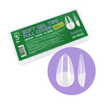 TUFI profi Full Cover Soft Gel Tips Almond transparent 240 pcs. (0134004)