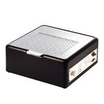 Tabletop dust collector for manicure TERI Turbo M black (silver mesh)