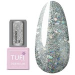Гель-лак TUFI profi PREMIUM Diamond 06 серебряные крупные блестки 8 мл (0103037)