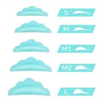 Zestaw wałków do laminowania rzęs OkO 5 par turkusowy