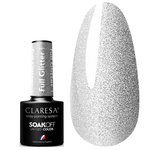 Lakier hybrydowy Claresa FULL GLITTER 1 srebrny z połyskiem 5 ml