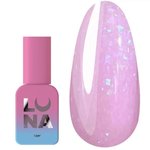 Baza hybrydowa LUNA Crystal №4 różowa z kolorowymi drobinami 13 ml (317-1258)