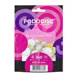 Сменные файлы белые для педикюрного диска на мягкой основе PODODISC STALEKS PRO M 240 грит (50 шт)
