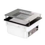 Pochłaniacz do pyłu wdubowany TERI 800 biały metaliczna kratka 80W