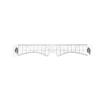 Simple ruler Zola for eyebrows 21 cm