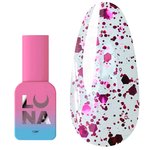Top hybrydowy LUNA Pink bez lepkiej warstwy z różowymi płatkami 13 ml (300-2660)