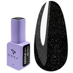 Lakier hybrydowy DNKa 0099 ciemnoszary z brokatem 12 ml (GPDC0099)
