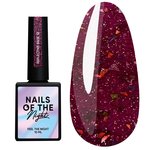 База NAILSOFTHENIGHT Reflective base 12 бордовый с блестками, 10 ml