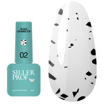 Топ SILLER Black Crumbs №02 без липкого слоя с УФ фильтрами с крошкой 8 мл (u0000012747)