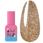 Top hybrydowy LUNA Flash Gold odblaskowy bez lepkiej warstwy o złotym odcieniu 13 ml (300-2909)