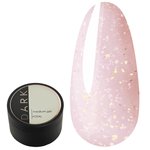 Гель для наращивания DARK Medium Potal Gel №05 розовый с золотой поталью 15 мл