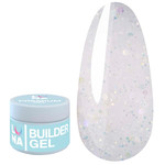 Гель LUNA для наращивания Diamond Gel №1 молочно-белый с блестками 15 мл (323-2354-0455)