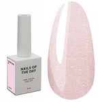 Baza hybrydowa NAILSOFTHEDAY Cover NEW Formula 26 delikatno-różowa ze srebrną drobinką, 10 ml