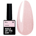 База для ногтей NAILSOFTHEDAY Cover NEW Formula 28 пудрово-розовый с серебряным шиммером 10 мл