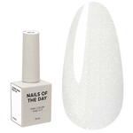 Baza hybrydowa NAILSOFTHEDAY Cover NEW Formula Milk 04 mleczna ze srebrnym brokatem 10 ml