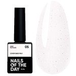 База для ногтей NAILSOFTHEDAY Cover NEW Formula Milk 05 молочный с розовыми блестками 10 мл