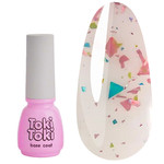 База Toki-Toki Potal 009 молочный с золотой, желтой, голубой поталью 5 мл